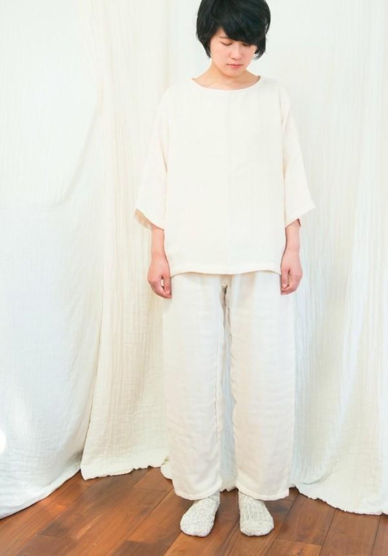 Loose pajamas 10 minutes length set - Loungewear & Sleepwear - Cotton & Hemp 