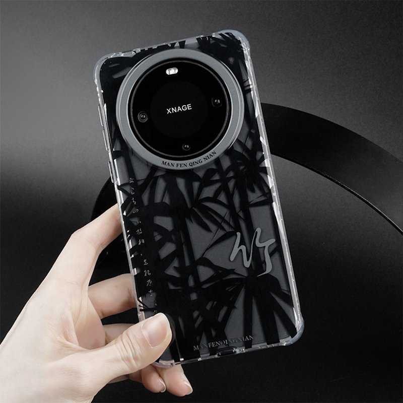 Black Bamboo Huawei Phone Case - เคส/ซองมือถือ - วัสดุอื่นๆ 