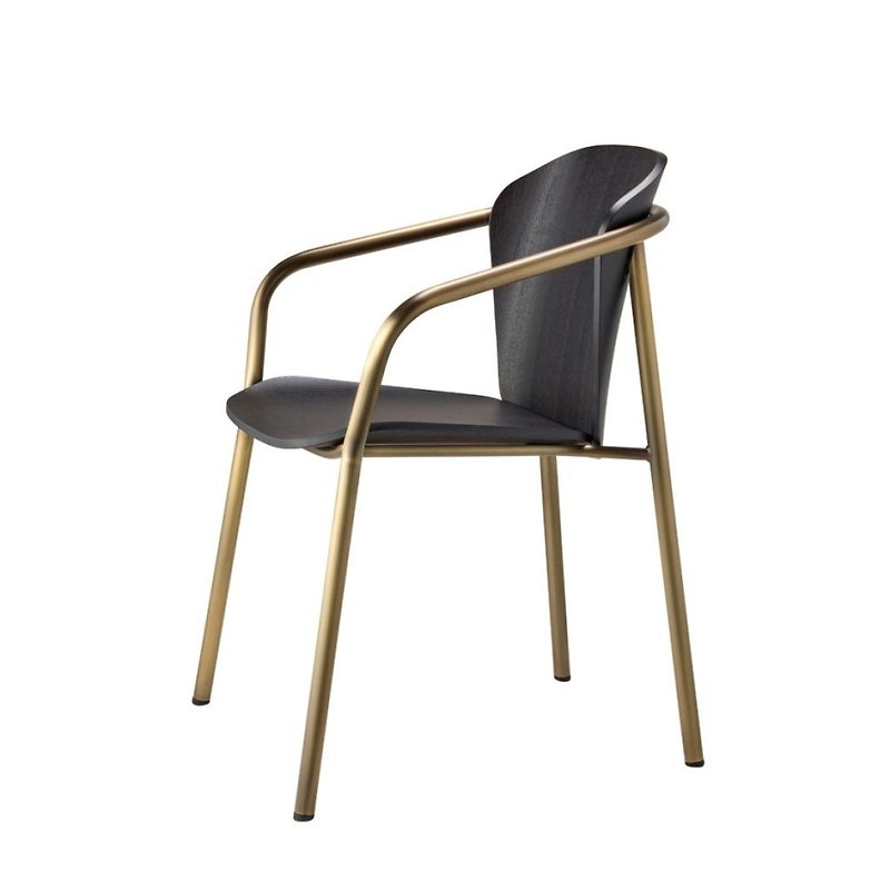 Finn  Metal Wood armchair - 椅子/沙發 - 木頭 