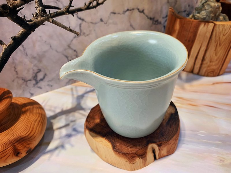 Taiwan Ru kiln master Lin Defeng - Ru kiln is holding the sea of tea (spot + pre-order) - Teapots & Teacups - Pottery Blue