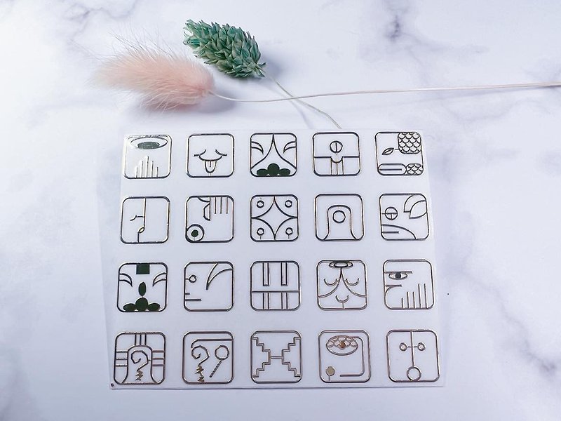 Maya Totem Metal Sticker - สติกเกอร์ - วัสดุอื่นๆ 