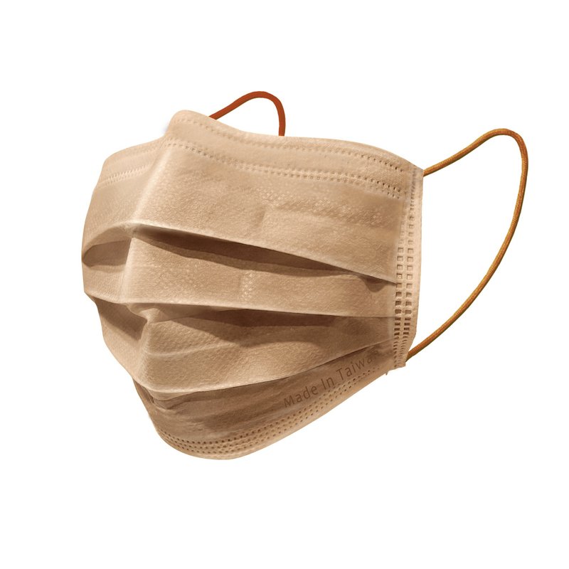 Adult medical mask full version Morandi 30 pieces/box milk tea Brown - Face Masks - Other Materials Khaki