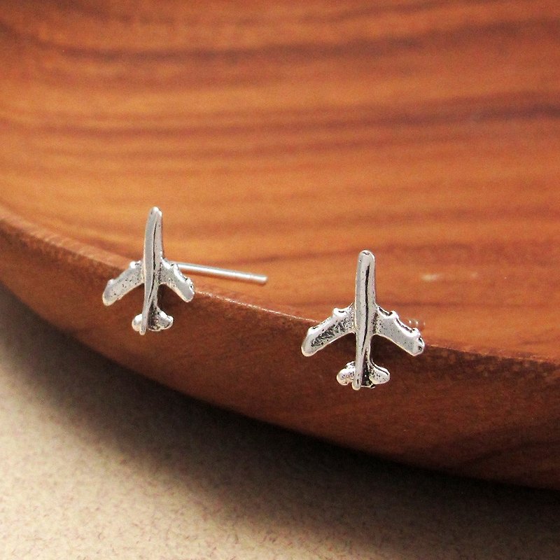 Opened for designated customers - aircraft earrings (single) - Earrings & Clip-ons - Sterling Silver Silver