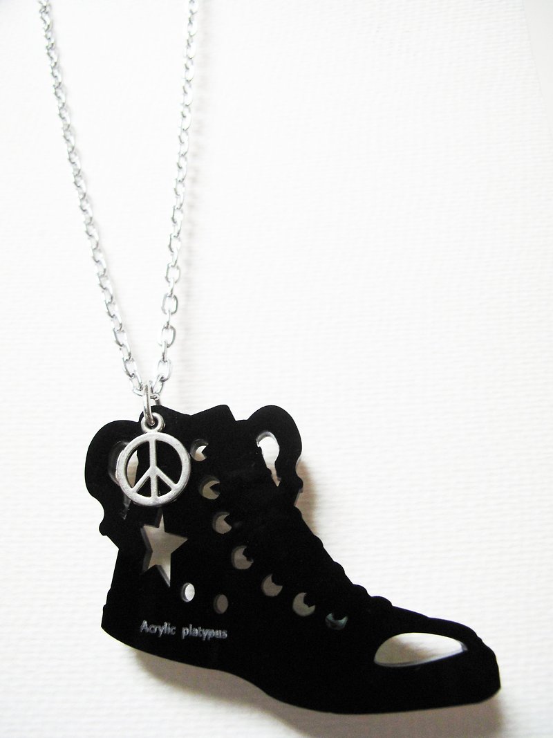 Lectra duck ▲ high tube lucky shoes ▲ necklace / key ring - Necklaces - Acrylic Multicolor