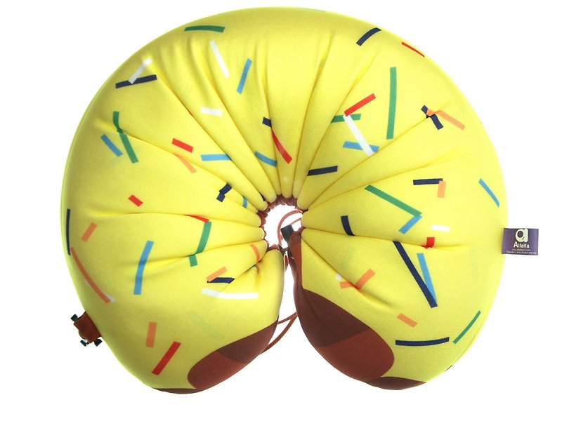 Joli donut Yellow Multifunction travel cushion - อื่นๆ - เส้นใยสังเคราะห์ 