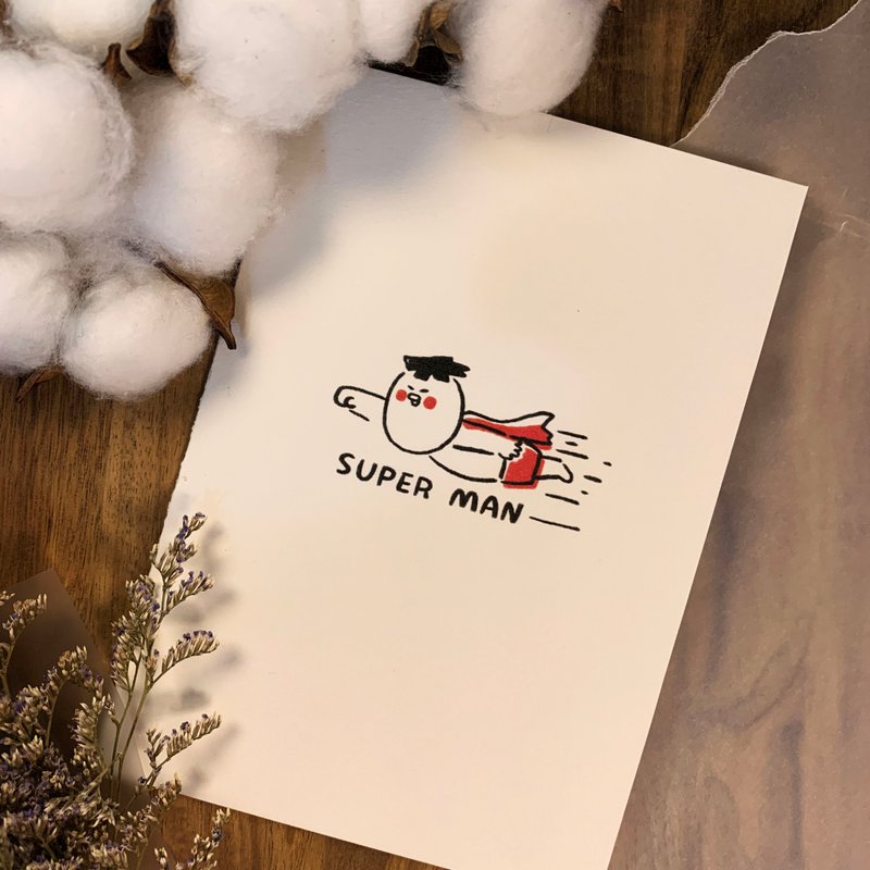 【Fat ㄅㄟˊ Card】Super Man - Cards & Postcards - Paper White