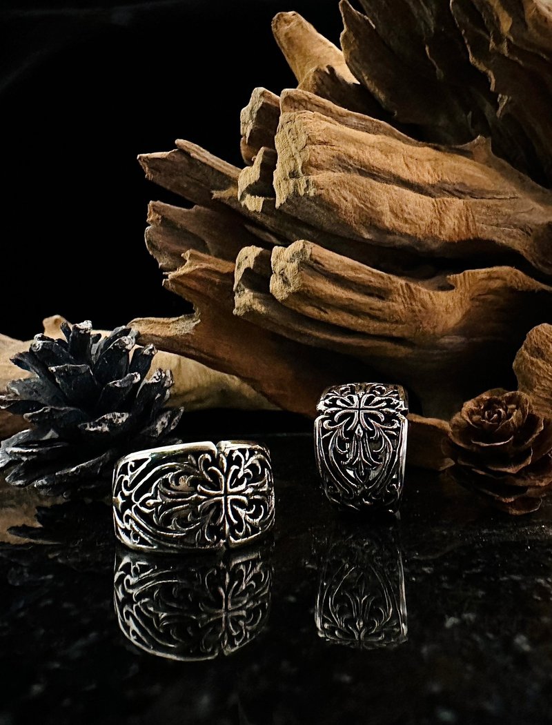 [Totem series] Iris cross/Iris/cross 925 sterling silver/ring - General Rings - Sterling Silver Silver