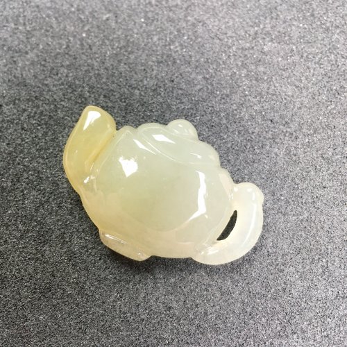 瓔珞翡翠 飄黃翡翠茶壺 | 天然緬甸A貨翡翠 | 送禮