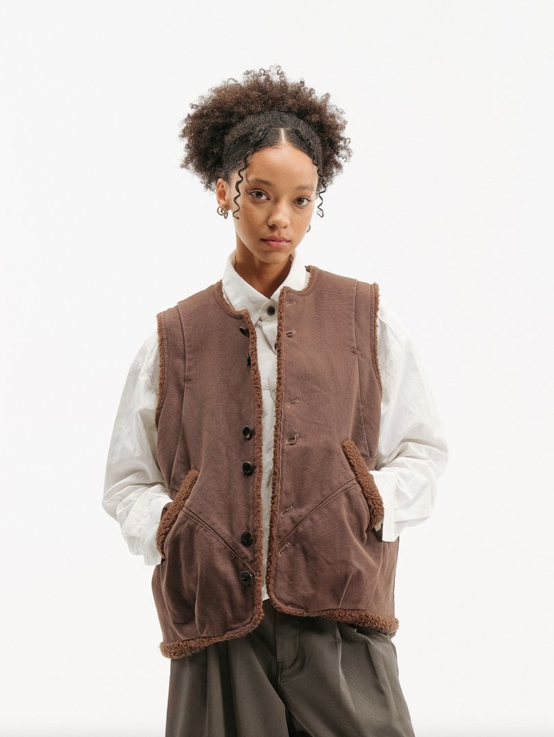 隙柔 / 洗水內膽背心 / 美利奴羊毛 - 背心/無袖上衣 - 其他材質 多色