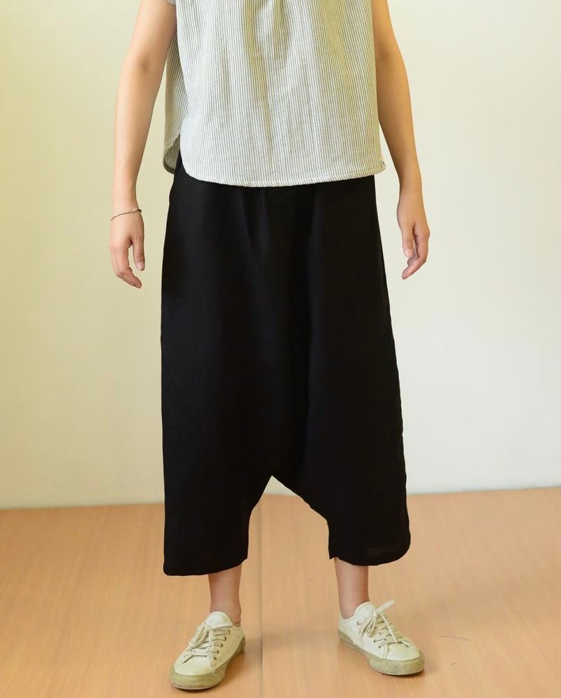 Black Harem pants - Women's Pants - Linen 