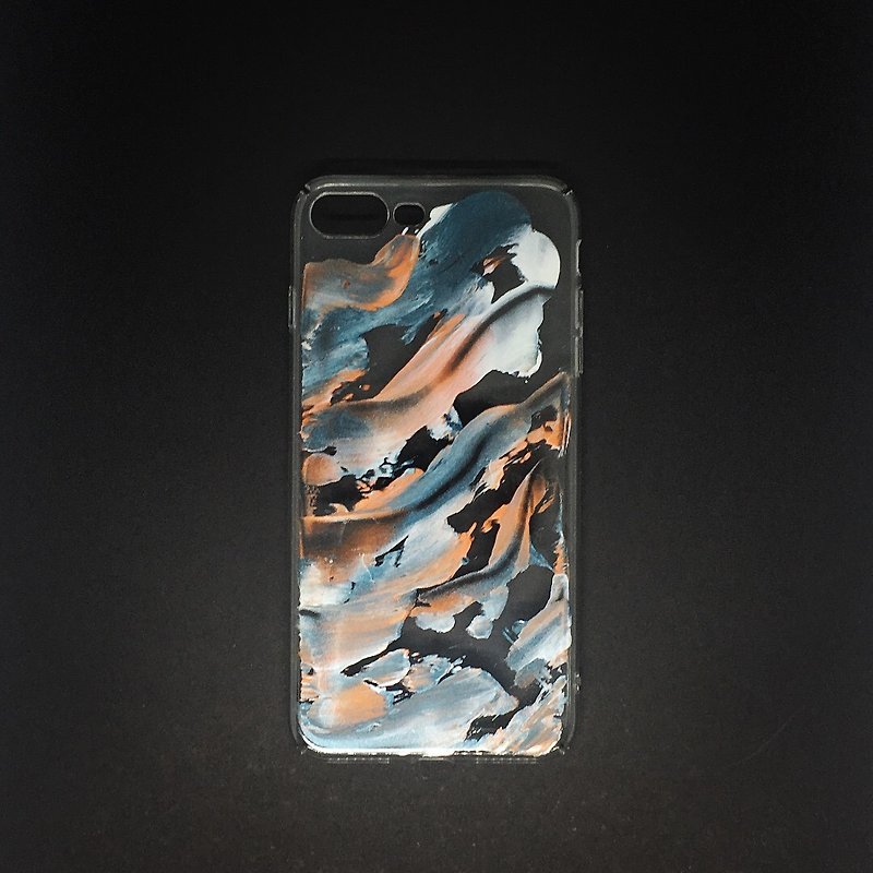 Acrylic 手繪抽象藝術手機殼 | iPhone 7/8+ |  Royal Sea - 手機殼/手機套 - 壓克力 藍色