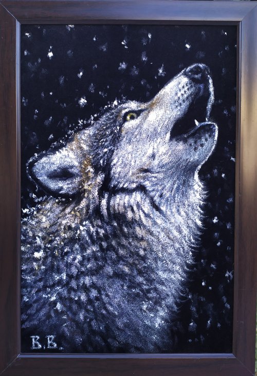 水彩画　狼　マーメイド紙　美術　絵画　アート　インテリア　動物の絵 今 話題 の 人気 商品 水彩画狼マーメイド紙美術絵画アート