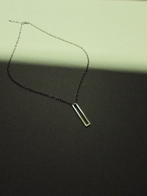 mittag jewelry｜公平貿易珠寶 rectangle necklace 矩框項鍊 | 925純銀 上班族百搭 情人節禮物