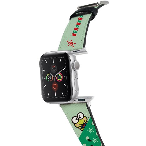 HongMan康文國際 【Hong Man】三麗鷗系列 Apple Watch 皮革錶帶 點點大眼蛙