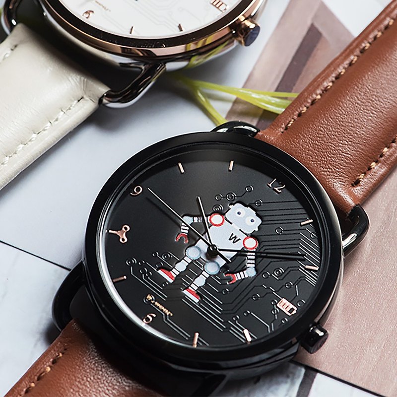 W.wear 回憶機器人手錶 - 黑 - 男裝錶/中性錶 - 玻璃 黑色