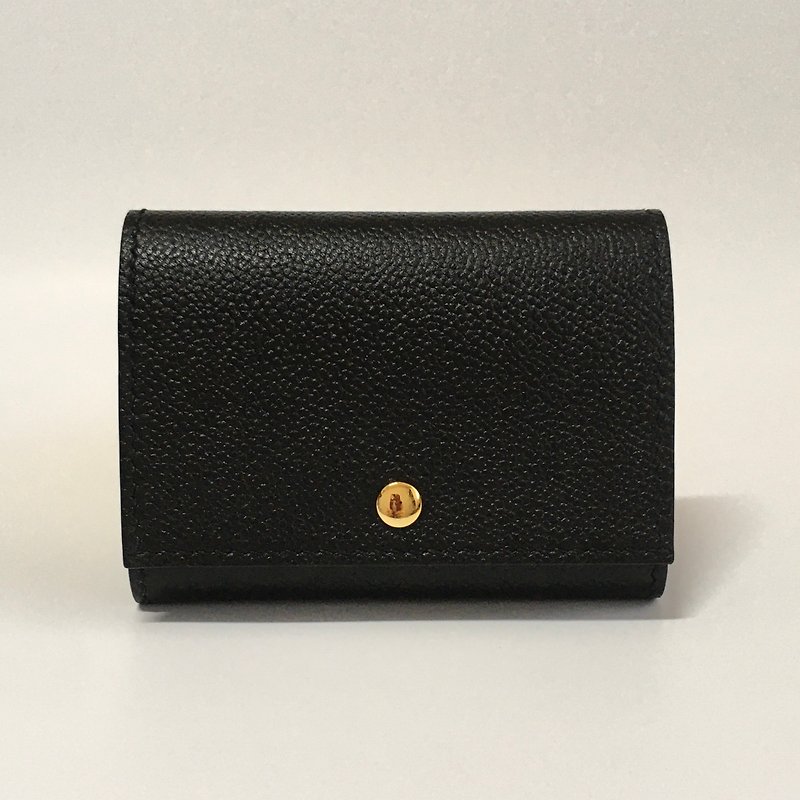 Simple Leather wallet-black - กระเป๋าสตางค์ - หนังแท้ สีดำ