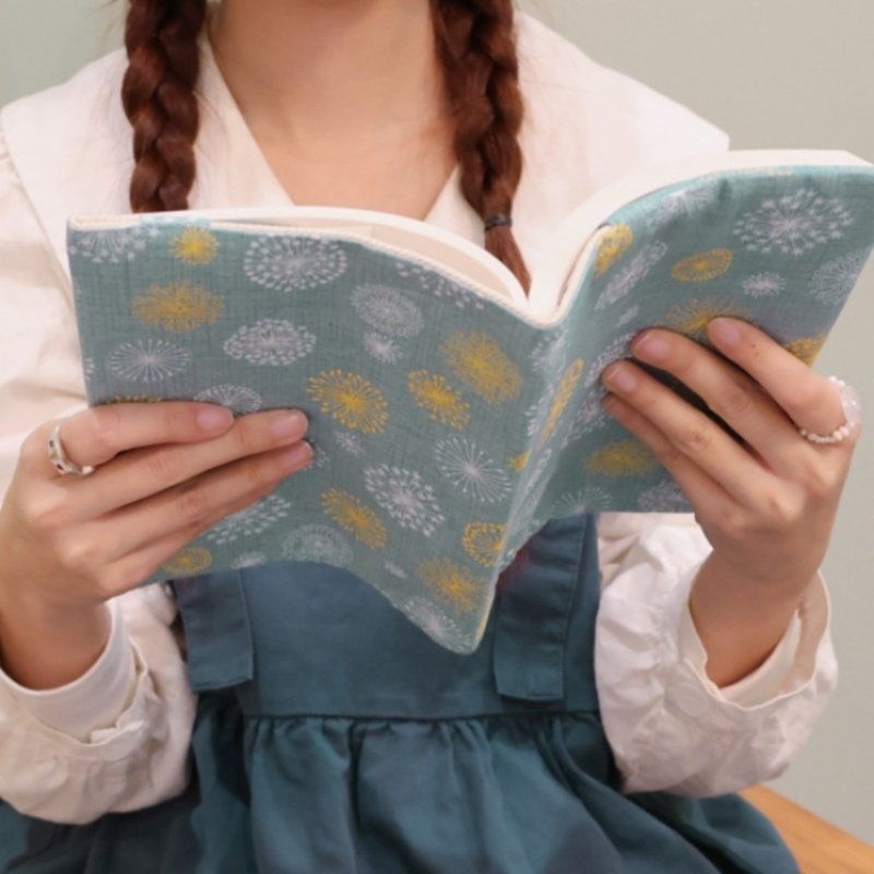 【Support Mothers in Need】Adjustable Book Cover | Summer Fireworks - Book Covers - Cotton & Hemp Blue