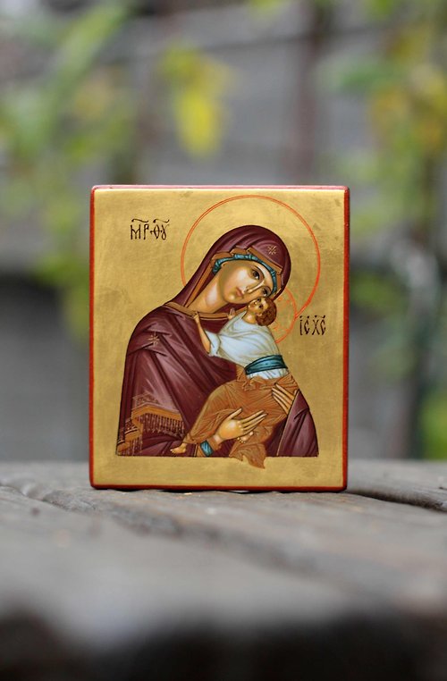 Orthodox small icons hand painted orthodox christian Virgin Mary icon Mother of God Yaroslavskaya