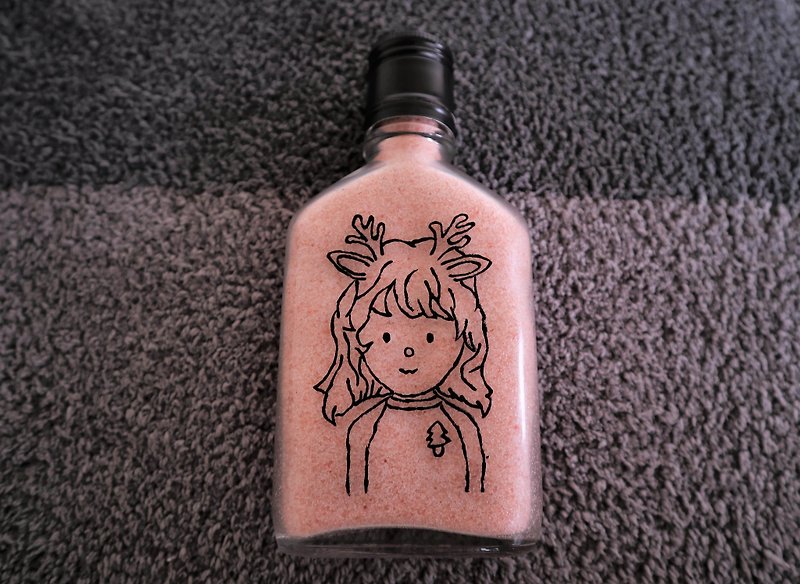 Handmade custom wedding small pink romantic roasting whiskey flat bottle (manual customization) - Nail Care - Other Materials Pink