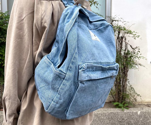 Denim Mini Backpack - Shop Je Denim Handcraft Backpacks - Pinkoi