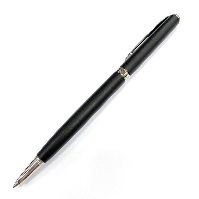 PARKER 商籟系列 黯黑白夾 原子筆(細) - 原子筆/中性筆 - 其他金屬 黑色