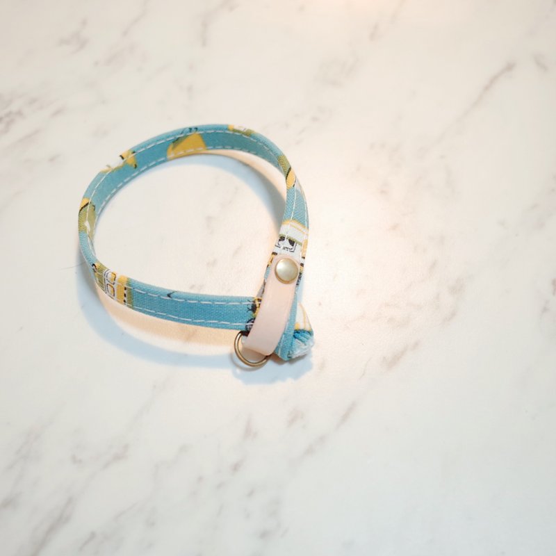 貓 項圈 噗噗露營車與帳帳篷 附鈴鐺 可加購吊牌 - 貓狗頸圈/牽繩 - 棉．麻 