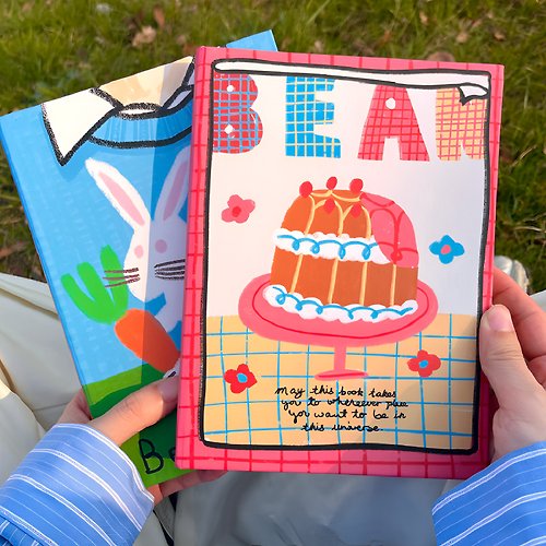 BeanAndBean 春日系列 硬殼空白筆記本 隨身便攜簡約記事本 小清新簡約
