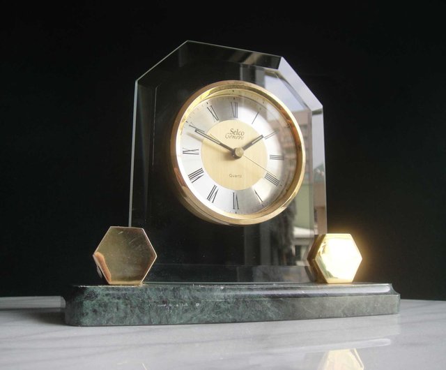 OLD-TIME】台湾製初期中古重量大理石置時計（電池式） - ショップ OLD 