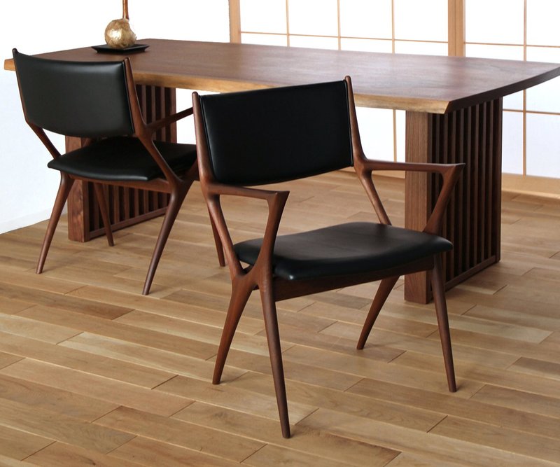 旭川家具 匠工藝 CREER 餐椅 - 椅子/沙發 - 木頭 咖啡色