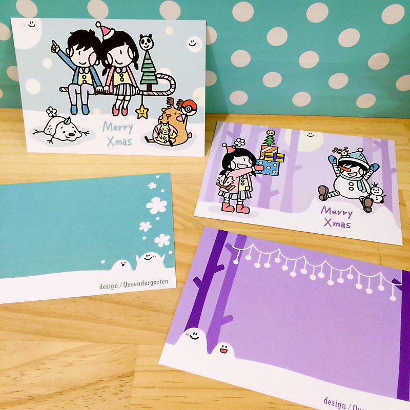 雪の中/クリスマスカード - カード・はがき - 紙 多色