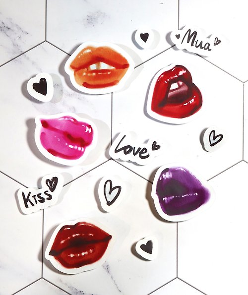 yin_illustration 生活風格插畫 【【Lips】嘴唇們 | 手帳貼紙 | Stickers