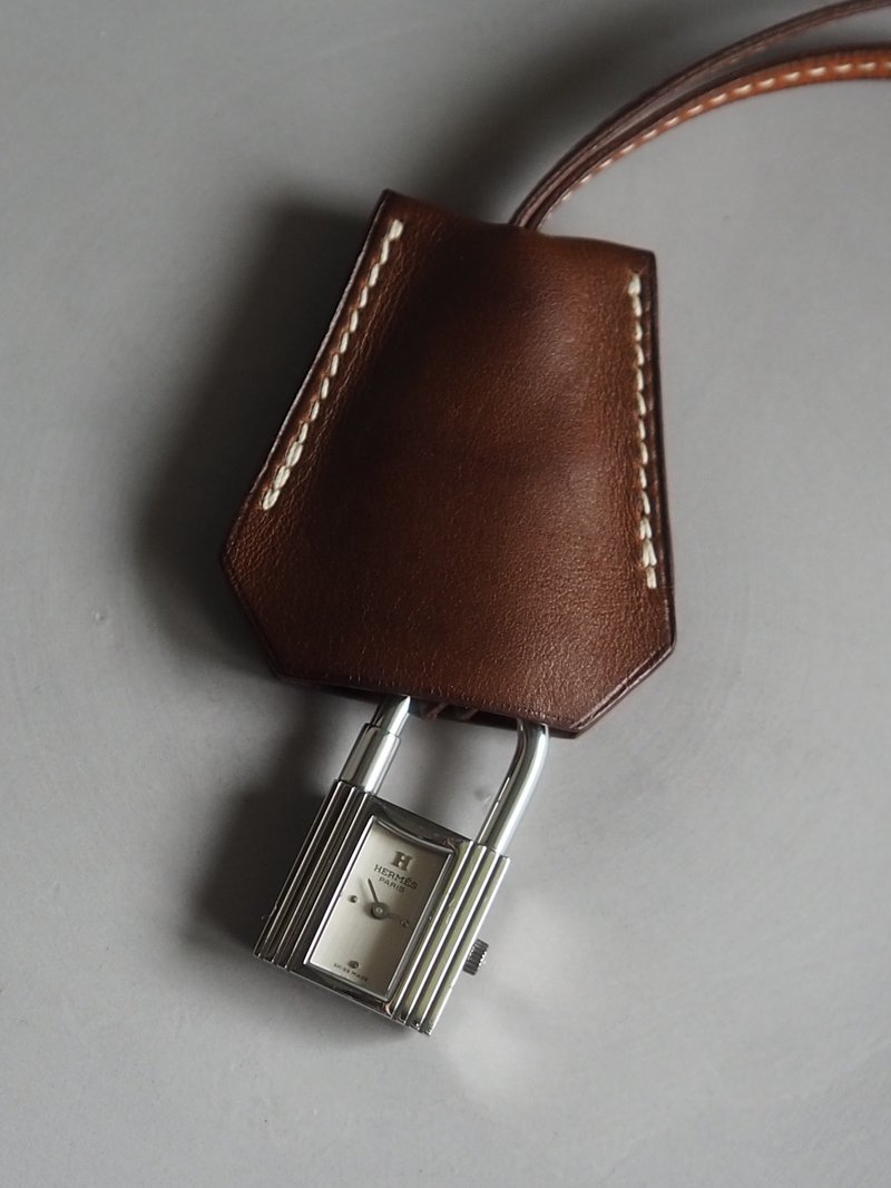 HERMÈS Kelly Clochette Watch ケリー クロシェット ウォッチ 腕時計 シルバー ブラウン ユニセックス ヴィンテージ - 男錶/中性錶 - 不鏽鋼 銀色