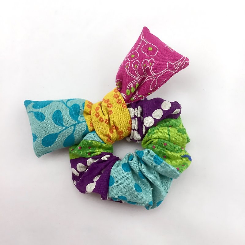 Colorful donuts butterfly hair bundle - plus butterfly wings, cute broken table - เครื่องประดับผม - ผ้าฝ้าย/ผ้าลินิน 