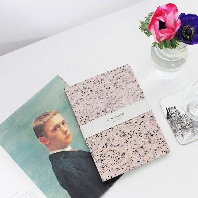 CHOCHO-STONE NOTEBOOK -Pink,DMS50240 - Notebooks & Journals - Paper Pink
