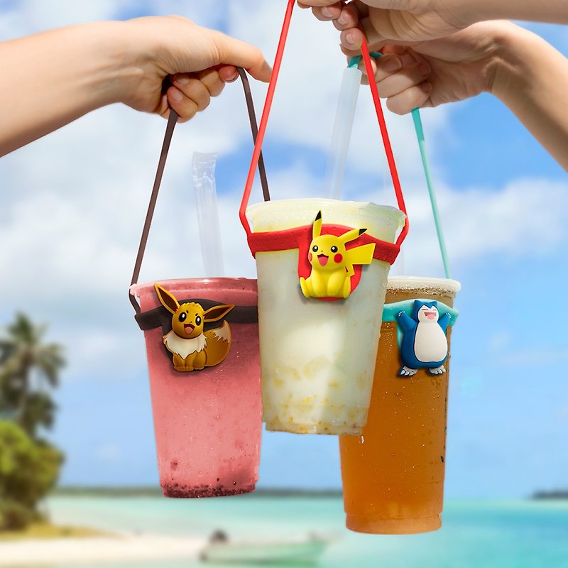 Bone / Environmental Cup Tie - Pokémon - Beverage Holders & Bags - Silicone Multicolor