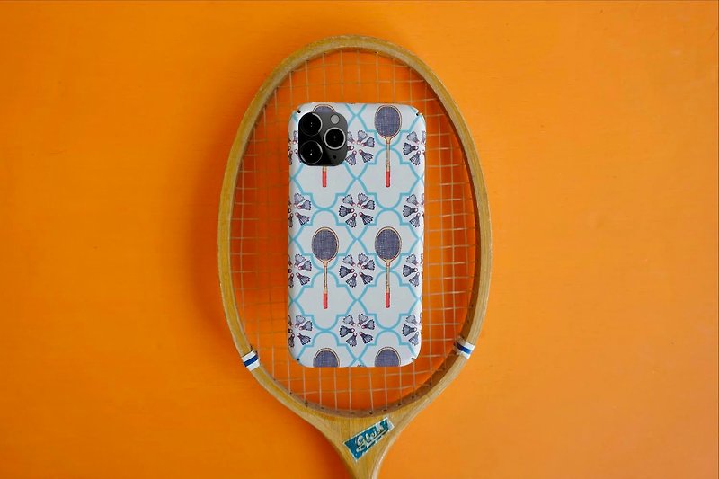 Original pattern badminton recreational phone case - เคส/ซองมือถือ - พลาสติก 