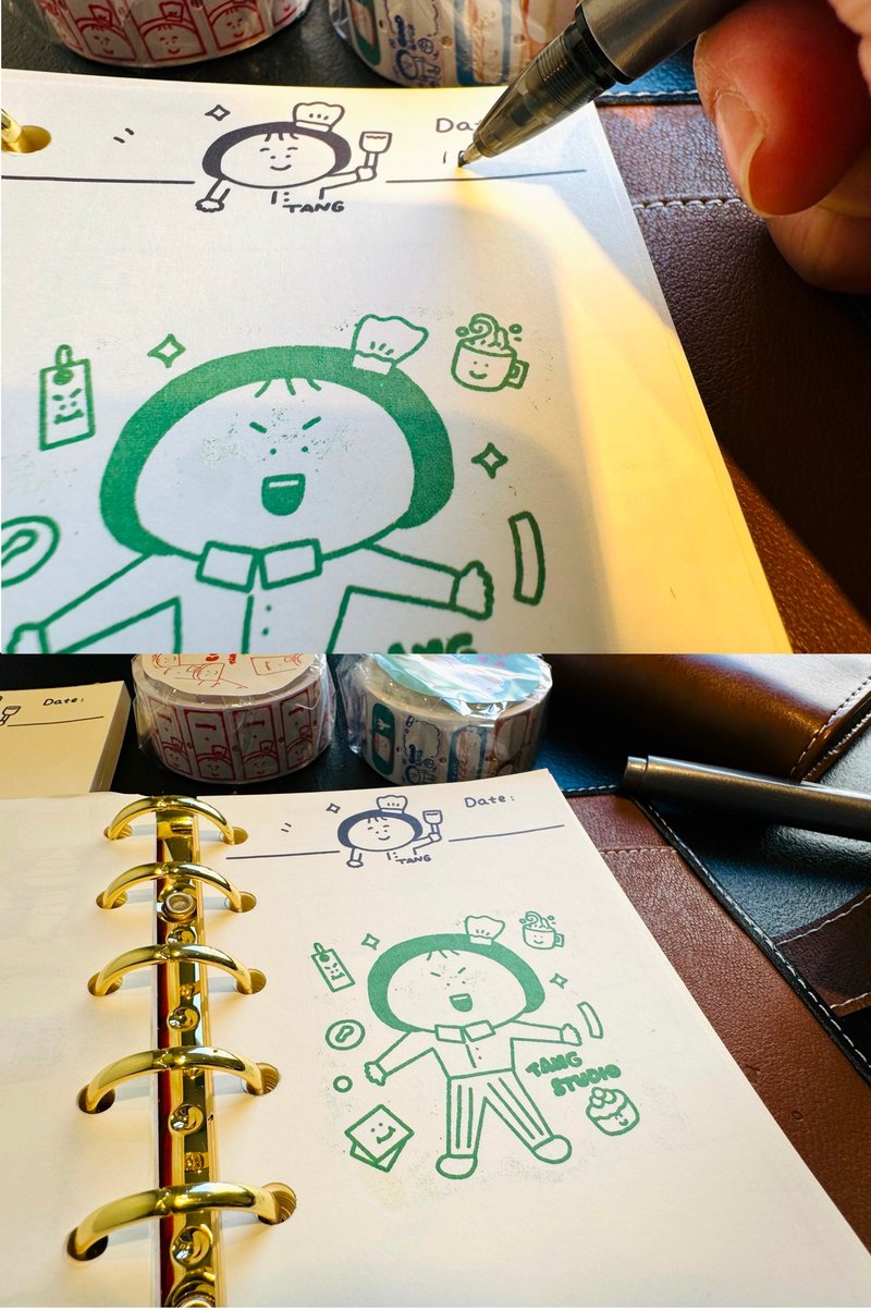 【唐小糖】簡約便簽本 蓋章書寫便簽本 A7尺寸 可自行打洞 - 便條紙/便利貼 - 紙 多色