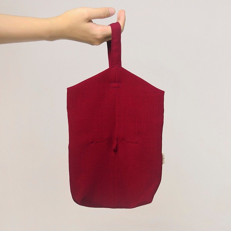 Invisible friends lightweight bag - mysterious red - กระเป๋าถือ - ผ้าฝ้าย/ผ้าลินิน สีแดง