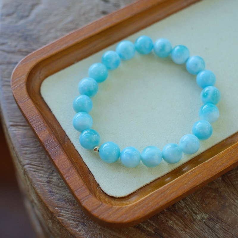 Nian Cui - Like the hands of the mother of the ocean, the ocean Stone that soothes the soul - Jade Lalima design bracelet - สร้อยข้อมือ - เครื่องประดับพลอย สีน้ำเงิน