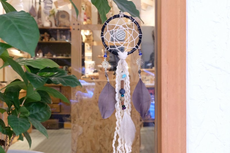 和風捕夢網掛飾 - 生命之花 - 擺飾/家飾品 - 棉．麻 藍色