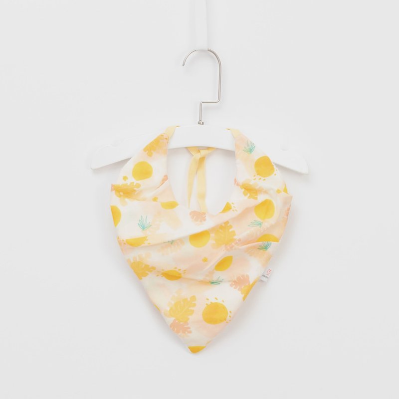 立體澎感三角紗布圍兜 - 落日 - 圍兜/口水巾 - 棉．麻 