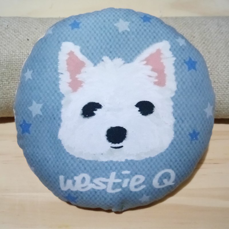 West Highland White Terrier ~ fabric padded cotton key ring - ที่ห้อยกุญแจ - เส้นใยสังเคราะห์ 