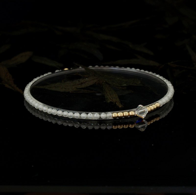 Superfine1/20 14K Gold Filled White Zircon Bracelet - Bracelets - Gemstone 