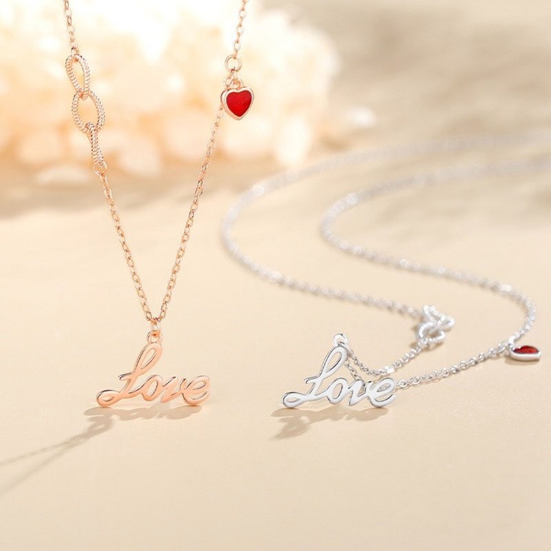 [SoLight Salt Green] SL255, SL297LOVE Confession Hot Heartbeat 925 Sterling Silver Necklace - Necklaces - Other Materials White