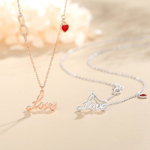 SoLight鹽青福音文創禮品 【SoLight鹽青】SL255、SL297LOVE告白炙熱心動925純銀項鍊