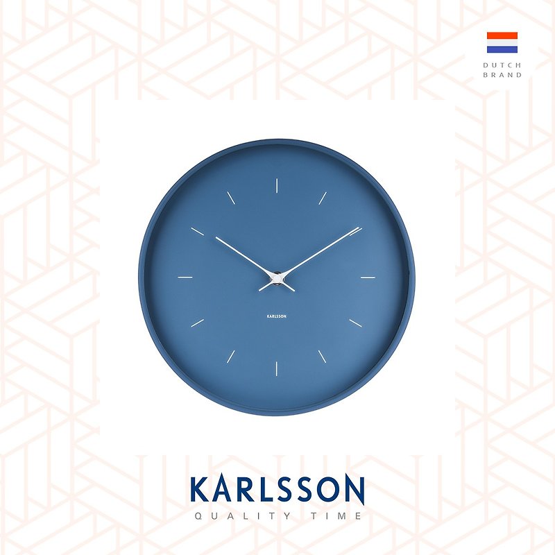 Karlsson wall clock 27.5cm Butterfly Hands dark blue - Clocks - Other Metals Blue