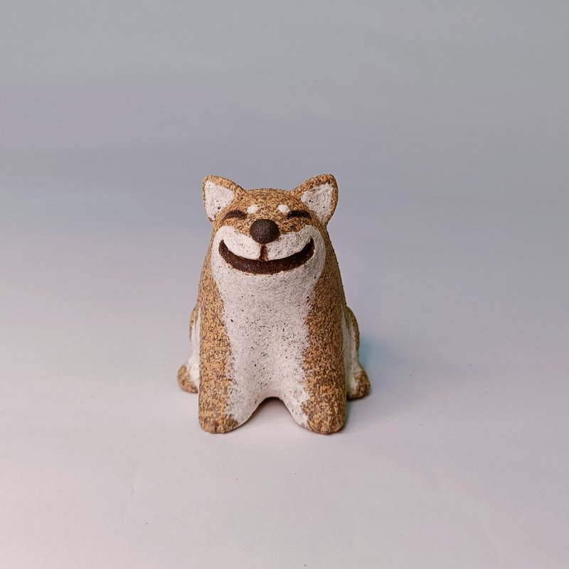 Smiling Shiba Inu /ceramic doll/original - ตุ๊กตา - ดินเผา 