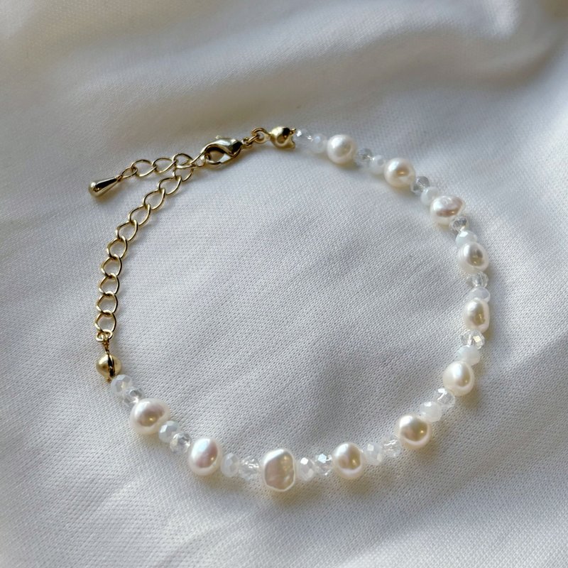 underwater pearls bracelet • 珍珠手鏈 淡水珍珠 幼手鏈 氣質 - 手鍊/手環 - 珍珠 白色
