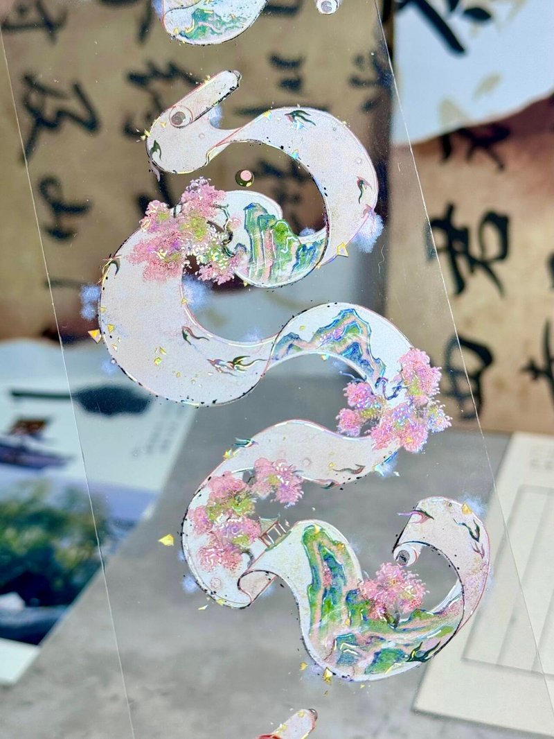 山河令 PET 紙膠帶 貝殼光 10米卷 - 紙膠帶/和紙/PET - 其他材質 