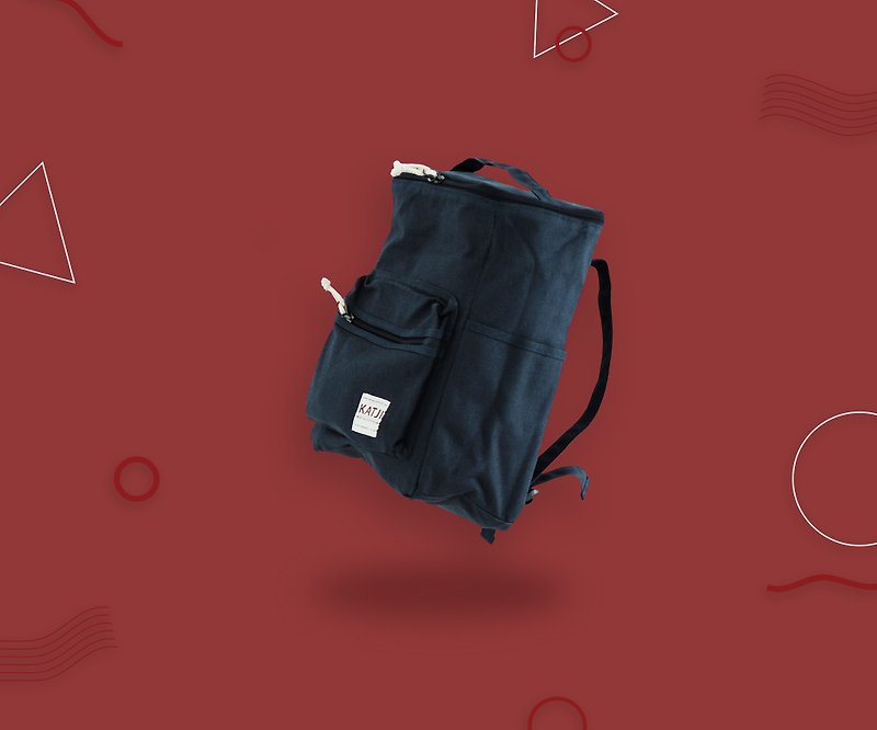 BUCKET BEAM BAG : NAVY COLOR - Backpacks - Other Materials Blue